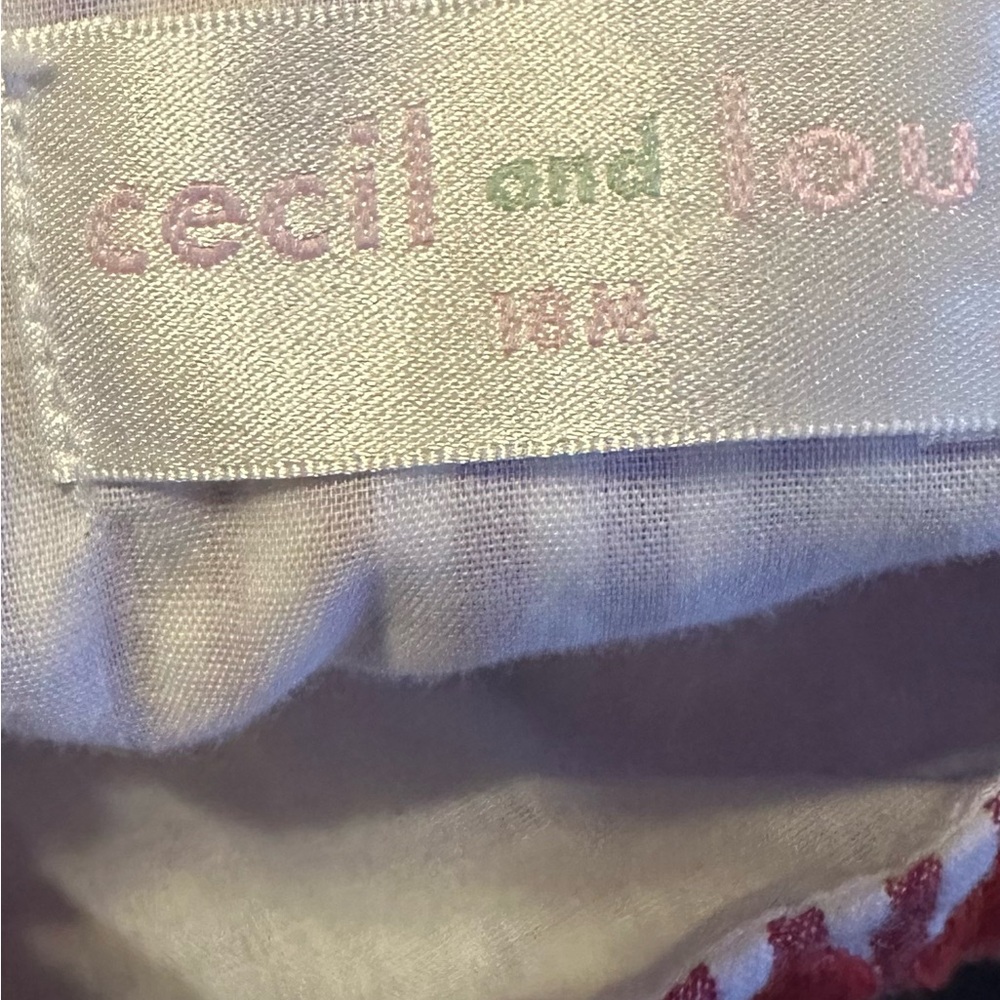 Cecil and Lou red, white & blue Summer Dress Size 18 Months. Fully lined. - Picture 4 of 6